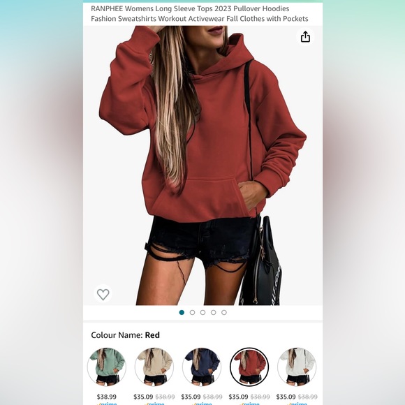 Burnt orange oversized hoodie size Large - Picture 1 of 3